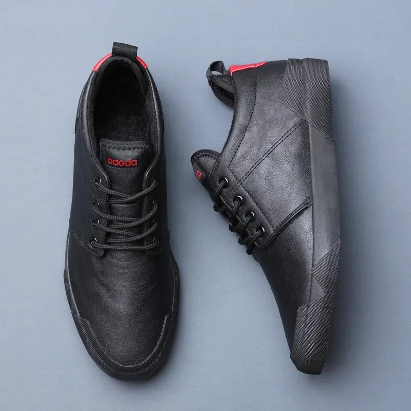 Klänningskor Spring Autumn Fashion Men Lace Up Leather Casual Trend Shoe Cool Loafers Flats Designer High Quality 231113