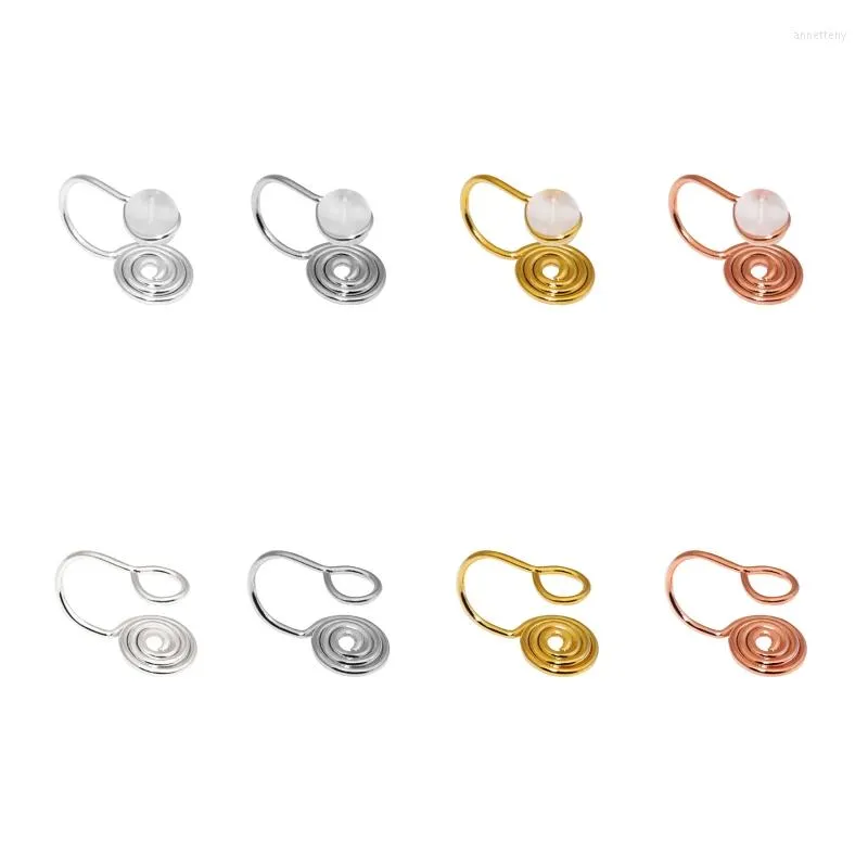 Backs Earrings 10Pairs Converter Round Flat Back Coil Earring Clip DIY Making Tool Easy To Use