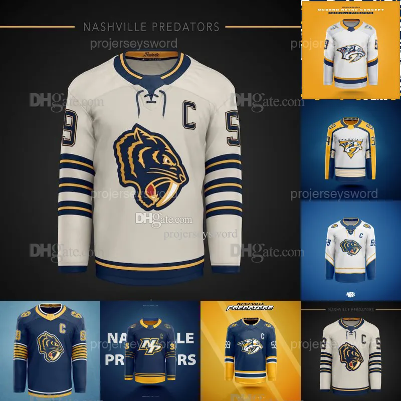 Nashville Roman Josi Predators Concepts Jersey Luke Evangelista Filip Forsberg Juuse Saros Ryan O'Reilly Dante Fabbro Luke Schenn Ryan McDonagh Cole Smith Jerseys