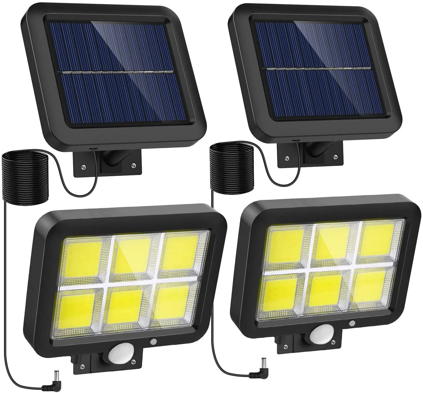 Lâmpadas de parede externas luzes solares para externo, 56 LEVA LIGHT LUZ COM SENSOR DE MOVIMENTO, IP65 IMPORTANTE, Iluminação de segurança, luz solar de parede para jardim com 5m de camping a cabo