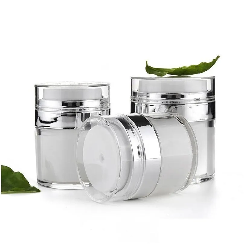 Verpakking Flessen Groothandel 15G 30G 50G Cosmetische Pot Lege Acryl Crème Container Vacuümfles Airless Hervulbare Druk Lotion Pomp Dhjdp