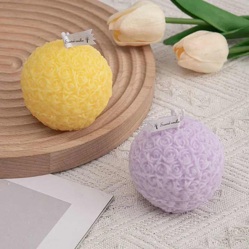 Peony Shape Candle Mold Silicone Flower Candle Mold 3D Handmade Candles  Making Supplies Wedding Gift for Guest Room Table Decor