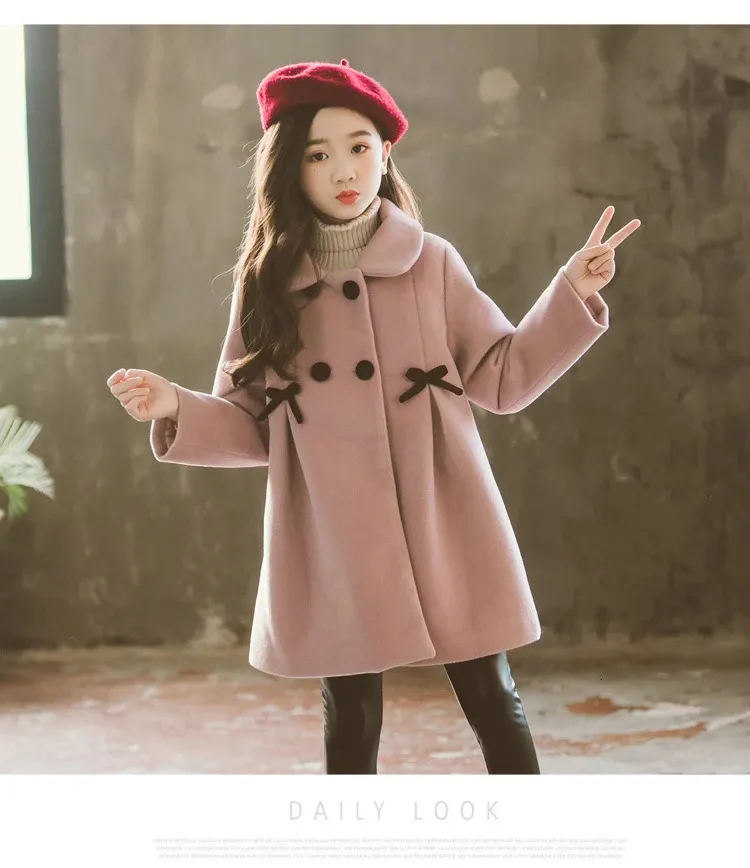 Lovskoo Toddler Girls Winter Long Sleeve Warm Pea Coat Jacket
