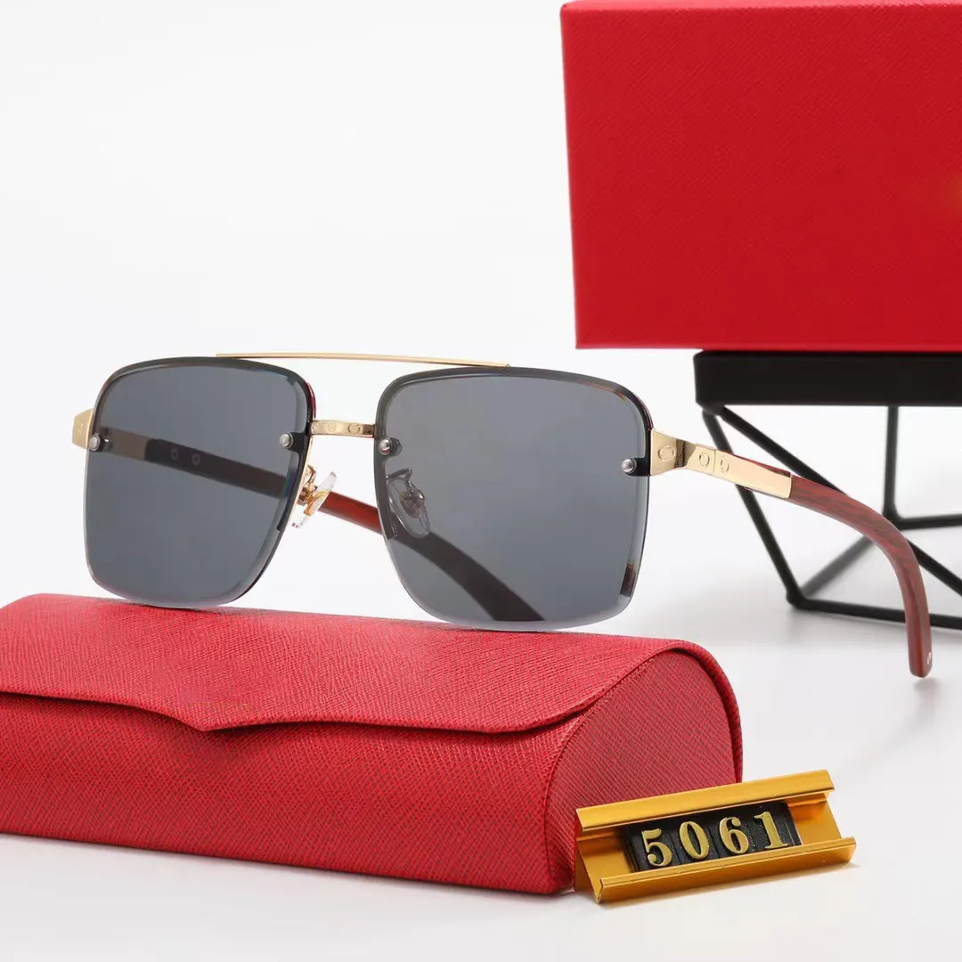 مصمم النظارات الشمسية الكلاسيكية الرجال النظارات الشمسية أزياء الشمس الزجاج مربع خشبي الدعم للنساء حملق 3 ألوان Adumbral