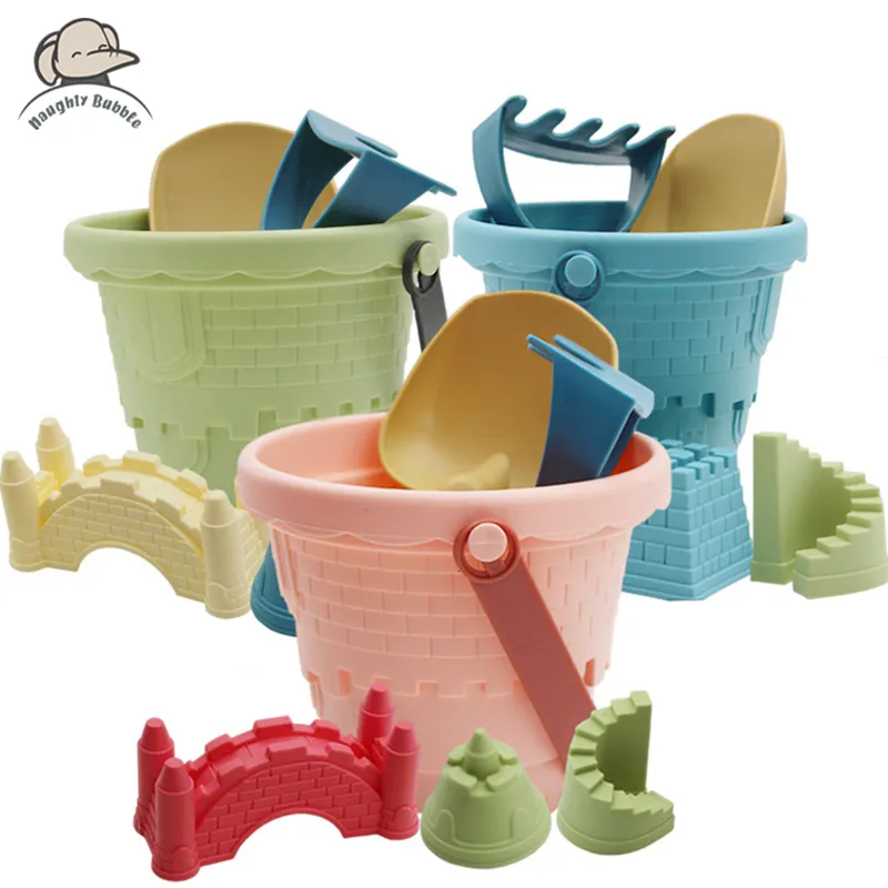 Sand Play Water Fun Baby Summer Beach Sensory Bucket Toys Planing Tool for Children Parent Children Interactive Toy 230412