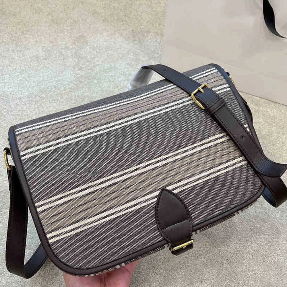 Vintage Handbag Striped Envelope Bag Women Shoulder s Brand Designer Fashion Small Square Messenger Purses Hip Hop 220816