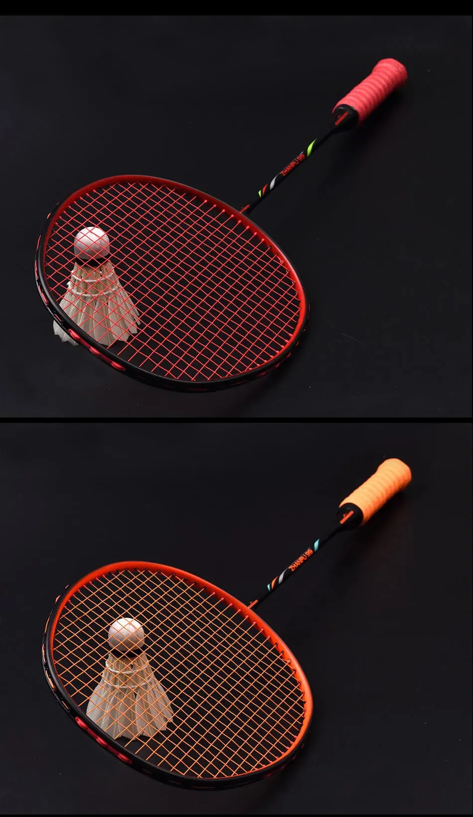 Long Badmin Racket Ultralight Badminton Racket: 10U 52g Carbon Fiber, Strung Racquet, 22 ...