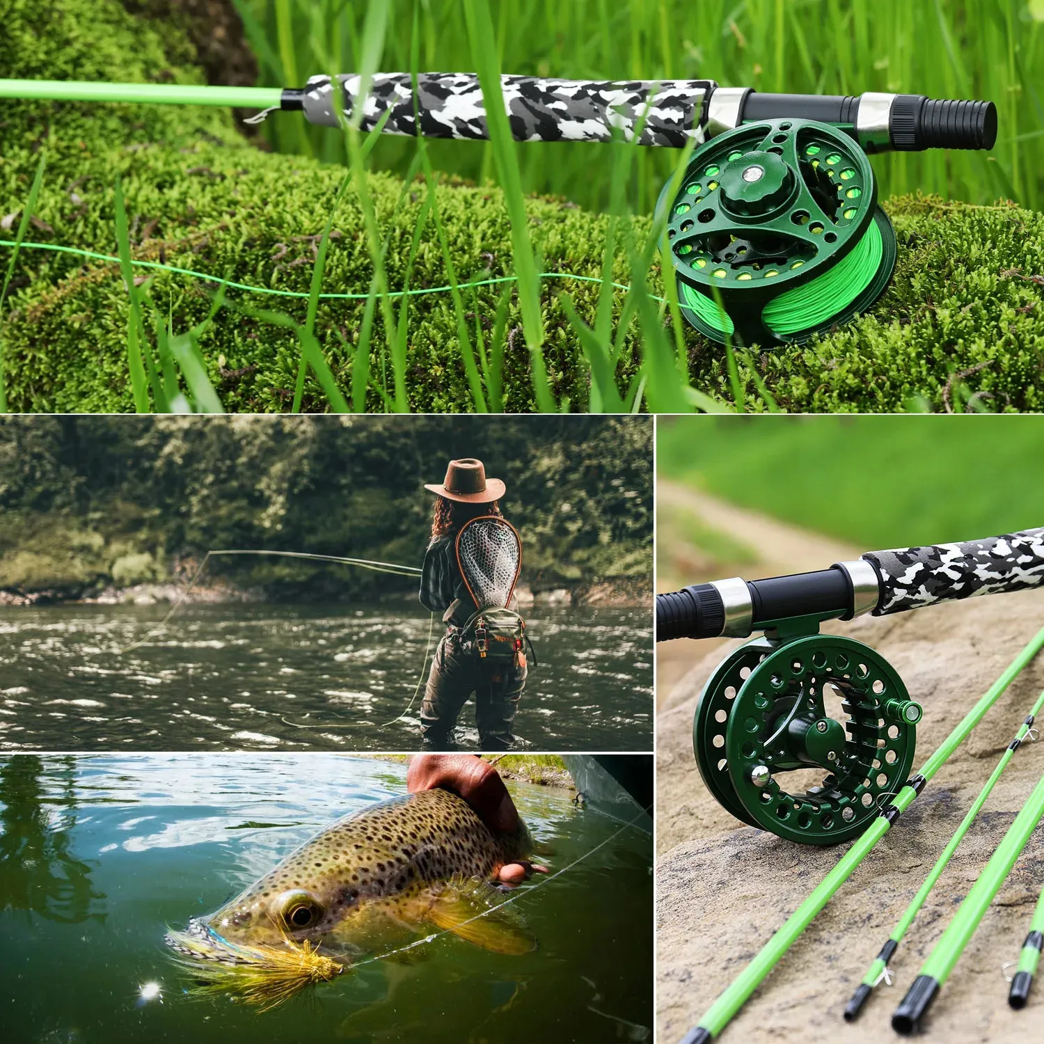 Fishing Accessories Sougayilang 2.7m Fly Fishing Rod Combo Ultralight Fly  Rods and 5/6 CNC-machined Aluminum Fly Fishing Reel Set Fishing Tackle