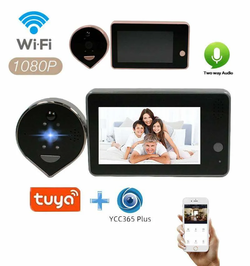 WiFi Video Doorbell For Apartment Peephole Camera