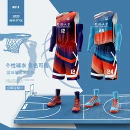 New Basketball Suit Set Men's American Student Game Training Team Jersey Quick Drying Breathable Jersey Printing Trend