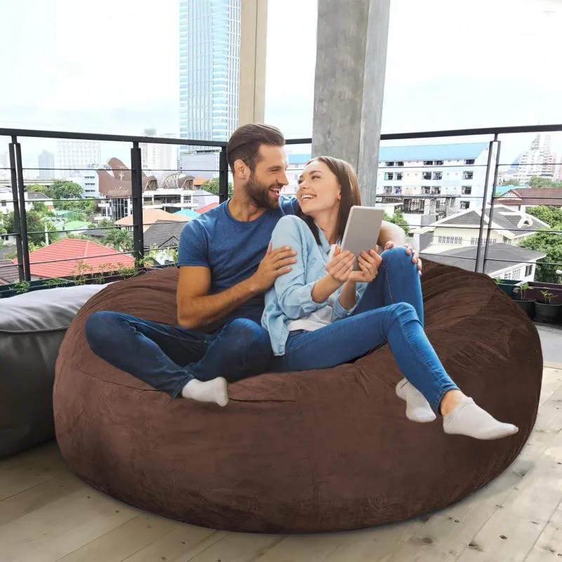 Крышка стулья Lazy Dofa Cover Bean Bag Bag Bageable Deshable Color Giant Couch был для взрослых