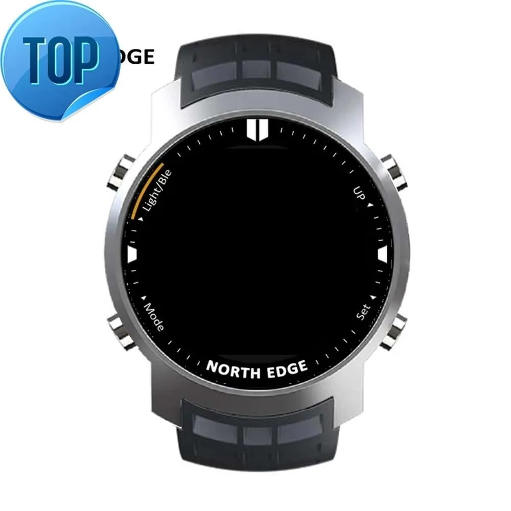 North Edge Men's Digital Watch防水50mランニングスポーツ計量計ストップウォッチウォッチハートレートリストバンドAndroid iOS Relogio