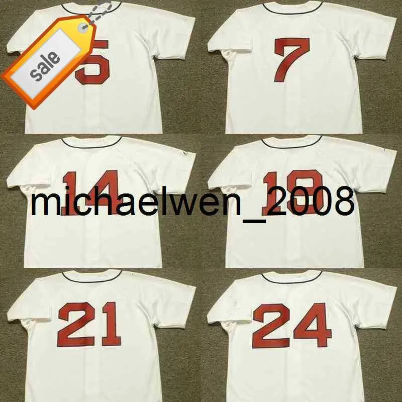 Mich28 heren 5 LOU BOUDREAU 7 AL ROSEN 14 LARRY DOBY 19 BOB FELLER 29 SATCHEL PAIGE 21 BOB LEMON 24 EARLY honkbalshirt