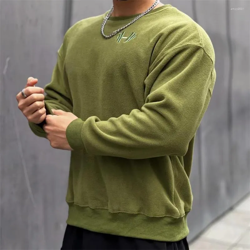 Sweats à capuche pour hommes Gymnases d'hiver pour hommes Couleur unie Sweat à capuche en coton Fitness Bodybuilding Sweat Veste Vêtements de marque de haute qualité