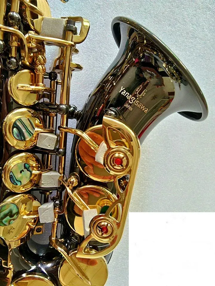 Marca YANAGIS S-991 Marca Curvo soprano saxofone BbTune instrumento musical niquelado chave dourada de alta qualidade com bocal grátis