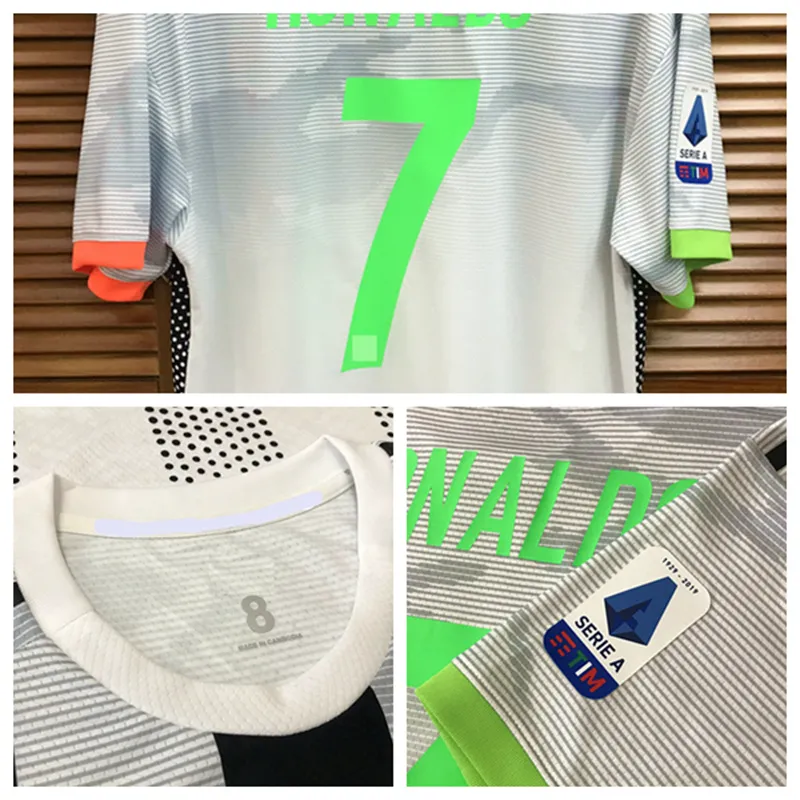 Match Worn Player Issue 19/20 xPAL édition spéciale Maillot Manches courtes Dybala Chiellini Football Patchs personnalisés Sponsor