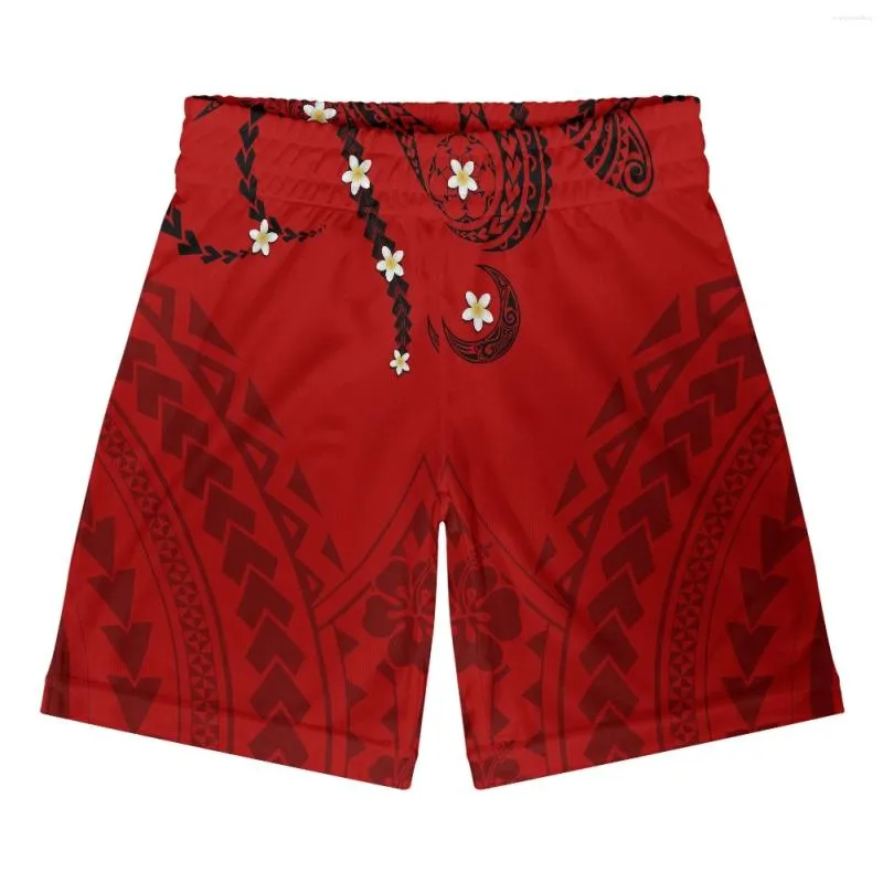 Shorts masculinos polinésio tribal havaiano totem tatuagem havaí imprime homme curto mens jogging casual sweatpant homens respirável casa praia