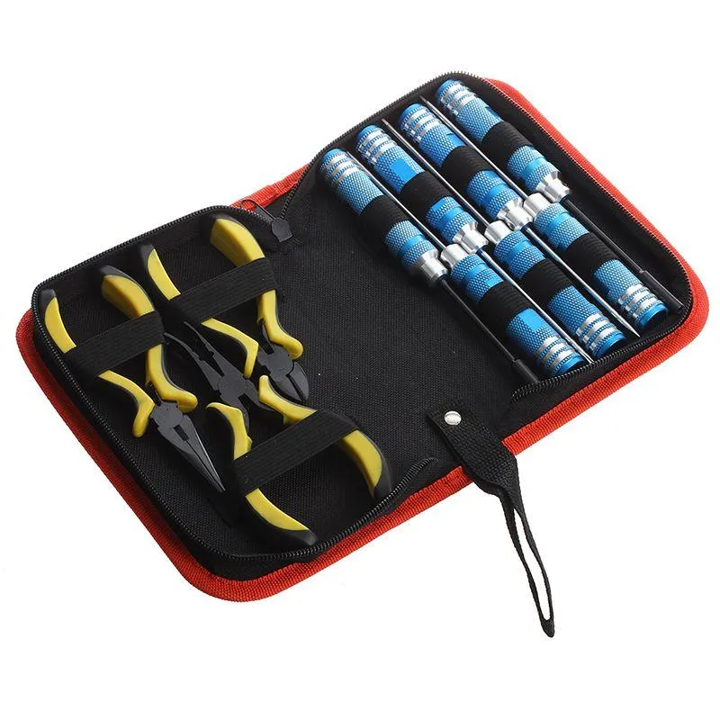 Freeshipping 10 in 1 RC Helicopter Schroevendraaiers Tang Hex Repair Tool Set Aectx