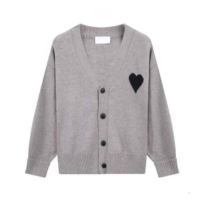 Amis am i sweter designer kardigan Amiparis Knit Men kobiety Frence Sweat Hoodie Jumper Big Coeur Heart Love Jacquard 2024 Spring Casual Stre