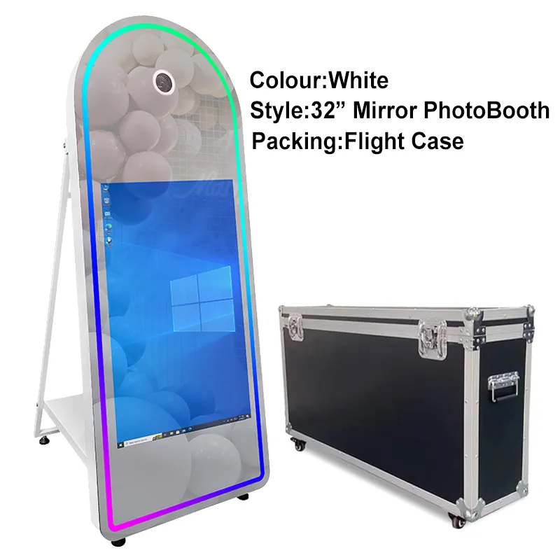 360SPB® M5B 65″ Touch Screen Mirror Photo Booth, Fill Light & Umbrella