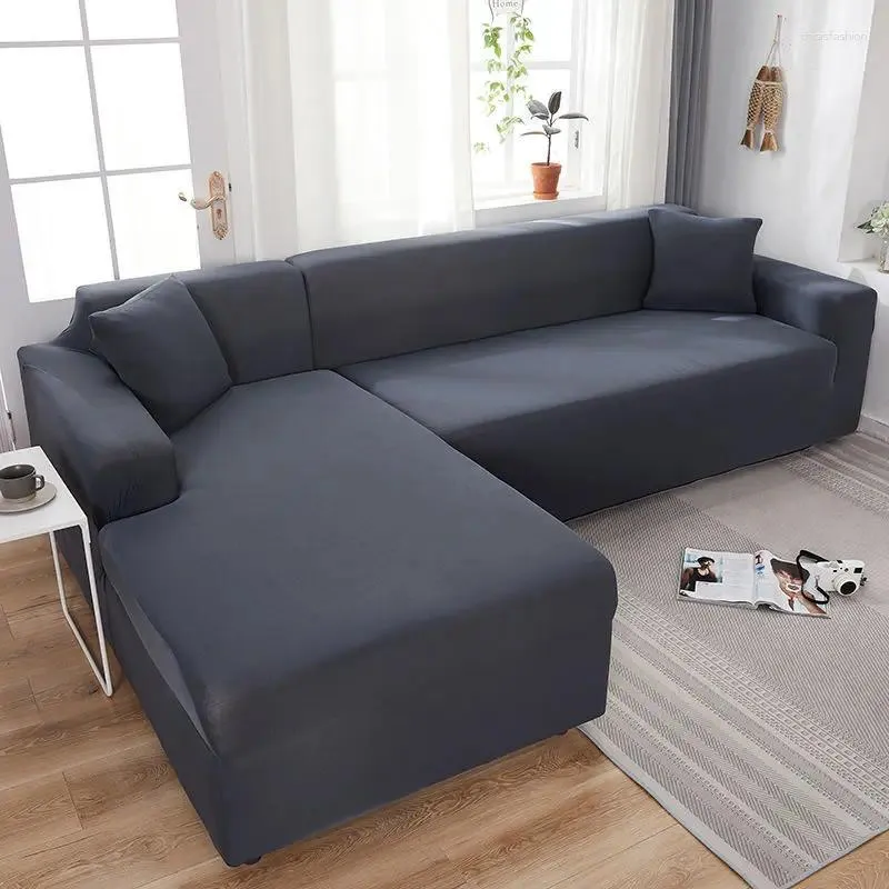 Stol täcker 26 färg solid modern enkel stil familj vardagsrum full paket elastisk soffa omslag. Sektions-