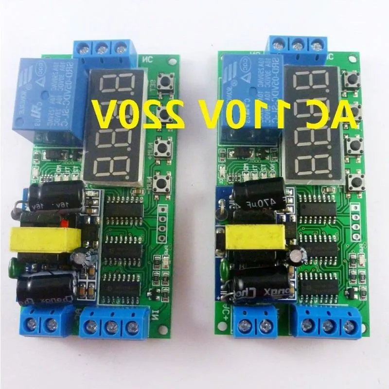 Freeshipping 2pcs AC 85V-260V 110V 220V Cycle Time Timer Switch Delay Relay ON OFF for LED Smart Home PLC Light security monitor Bfuis
