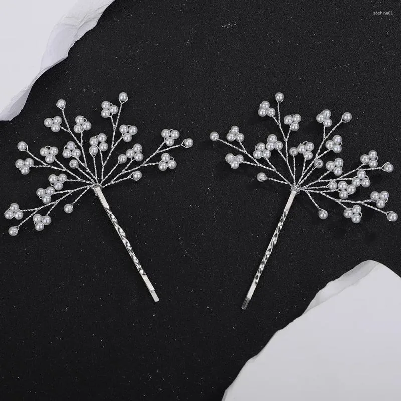 Copricapo Accessori per capelli da sposa alla moda Spille per fiori con strass Set Gioielli per testa da sposa in ceramica oro argento e porcellana