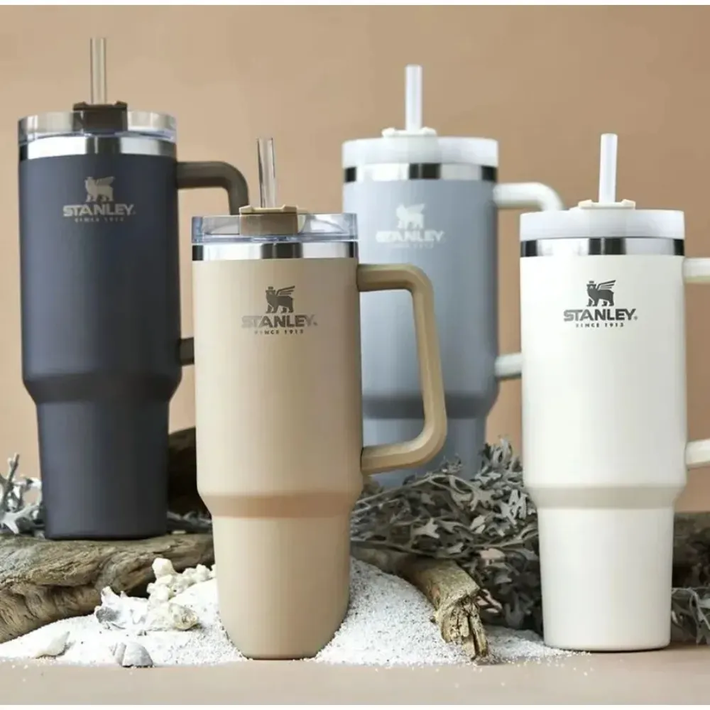 Stanley 40oz Tumbler: Insulated Stainless Steel Mug With Handle, Lid, Straw & Logo Perfect For ...