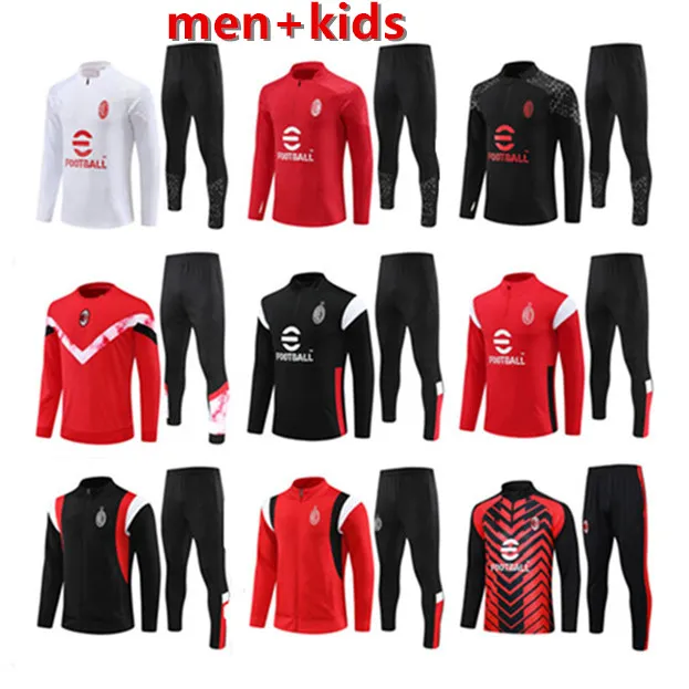 22 23 24 AC Milano Tracksuit Maglia Training Survetement Camiseta Chandal Kit 21/22 Inter Milano Football Tracksuit Men and Kids Uomo Calcio Squitude Jogging