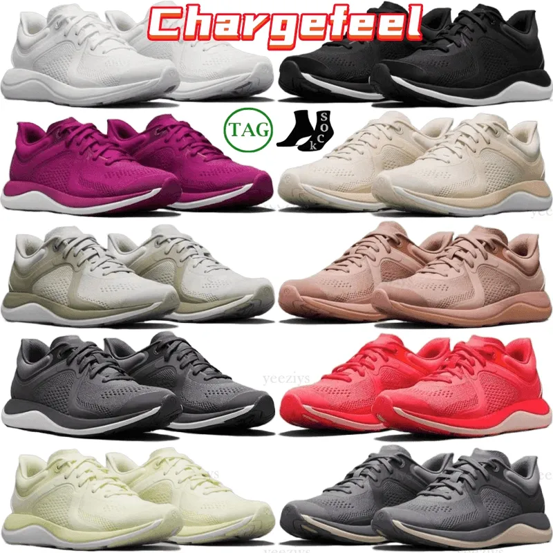 Lulus ChargeFeel Womens Mens Low Workout Running Shoes Designer Lululemens Breattable Sneakers Gym och utomhussporttränare