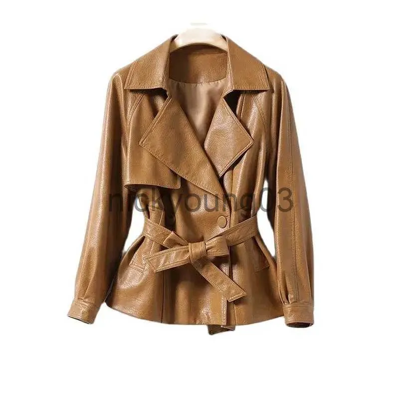 Women's Jackets Leather Jacket Female Coat Fall/Winter 2022 New PU Leather Jacket Korean Version Miss Leather Jackets Short Women's Outerwear J231113