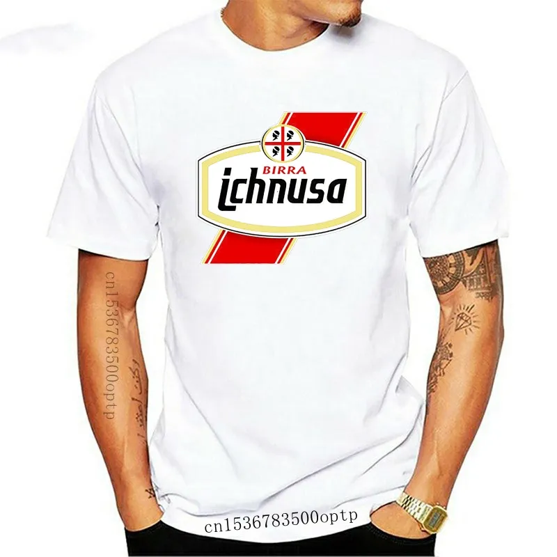 T Shirt Del Logo Della Birra Ichnusa Uomini Maglietta Di Cotone Nero Con Marchio Di Alcol In Sardegna Italia Da 13 84 DHgate