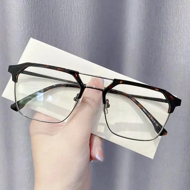 Okulary przeciwsłoneczne niebieskie światło blokujące modne okulary optyczne kobiety przezroczyste czarne kwadratowe ramy okulary gogowe komputerowe