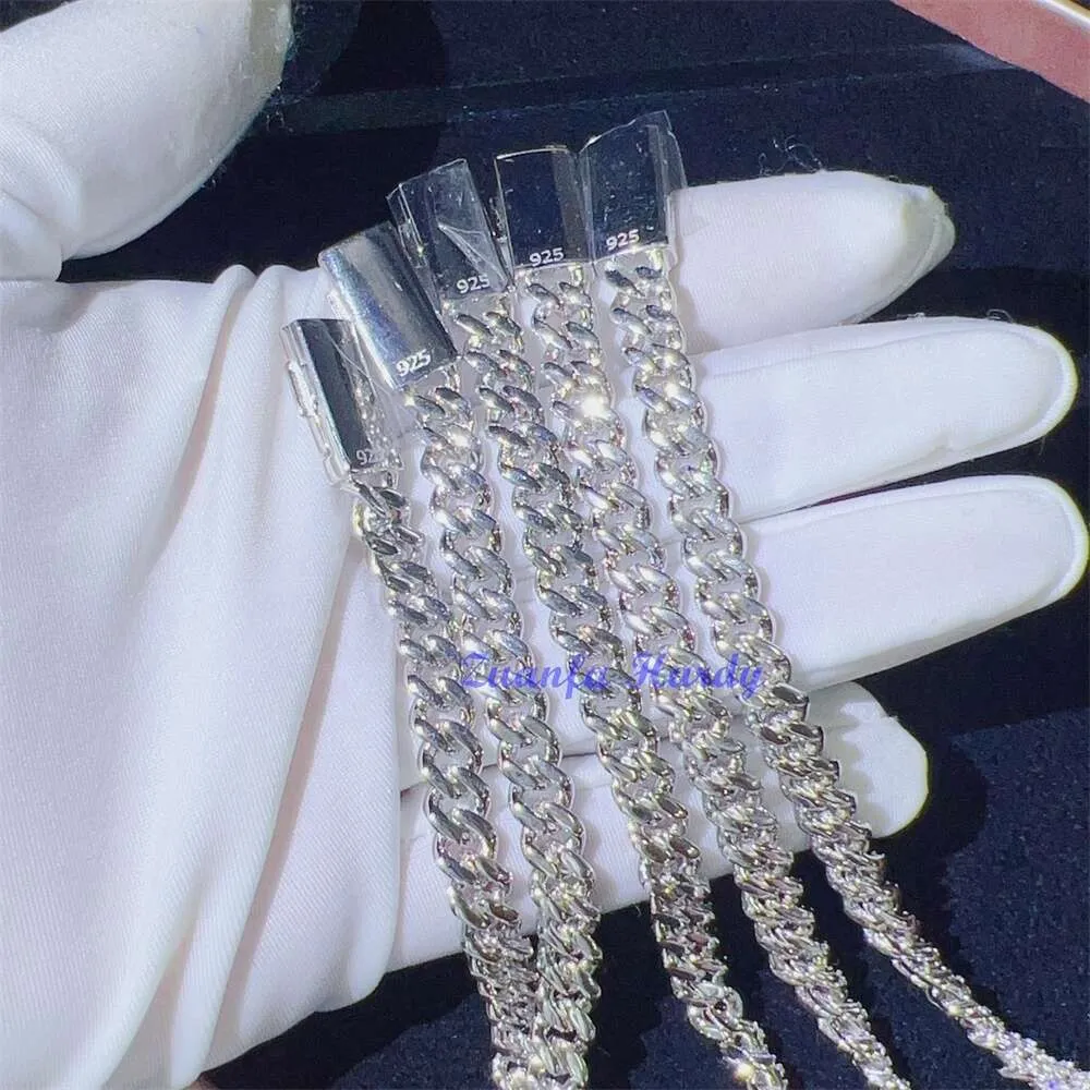 gioielli hip hop di design 8mm 16 18 20 22 pollici collana k catena cubana moissanite certificata VVS GRA_voghion.com