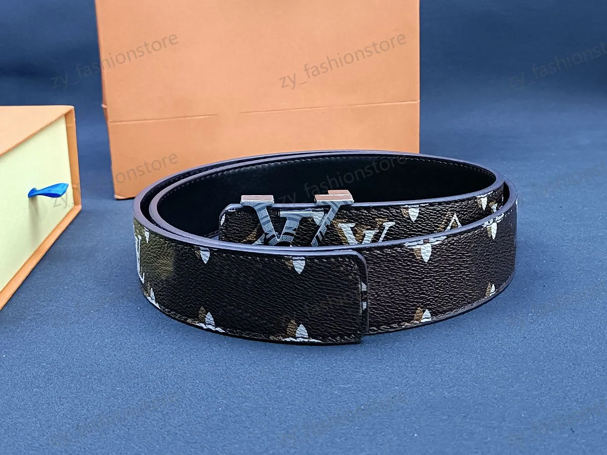 New Men S Belt Belty Fashion Business Luxury Pattern Leather Wather Women S Belt 3.8cm Broadband Box Belt Wholesale