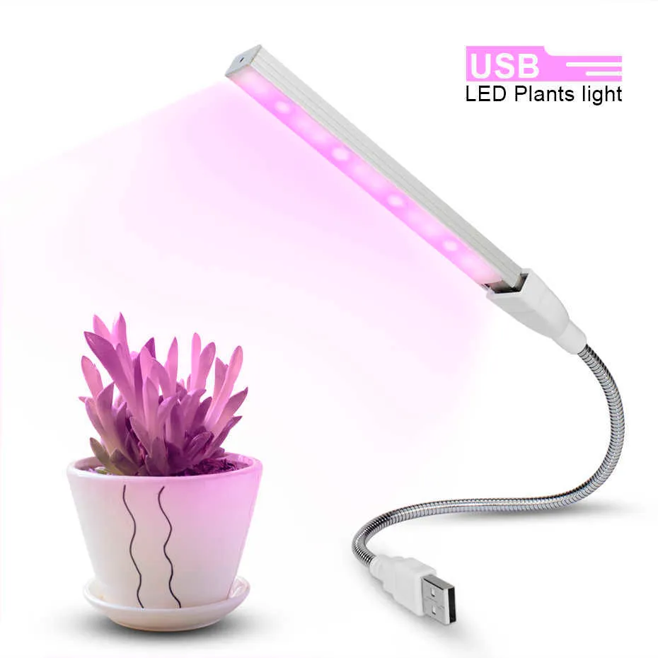 Grow Lights USB LED Grow Light Bar DC5VフルスペクトルFitolampy Red Blue LED Plant Growing Light Lamp植物の苗木P230413