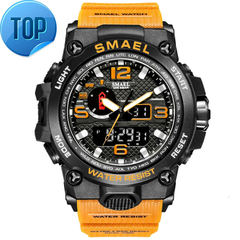 SMAEL montres pour hommes nouveau 1545D marque hommes LED montre à Quartz numérique étanche tout noir Sport homme horloge Relogio Masculino