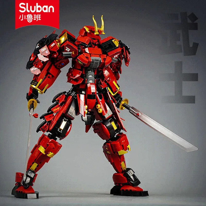 Blocks Sluban Building Block Block Robot B1183 Mech Division Warrior 923pcsレンガの機械装甲の主要なブランド231110