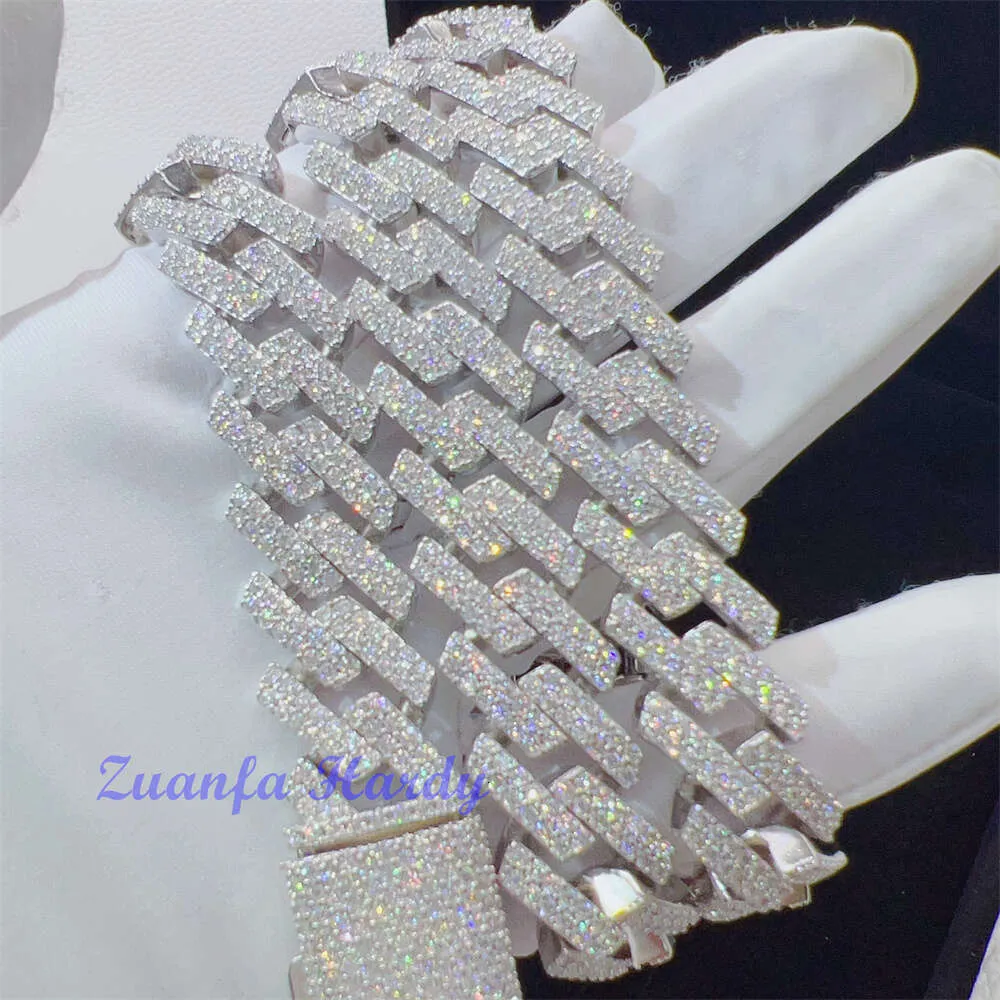 gioielli hip hop di design 8mm 16 18 20 22 pollici collana k catena cubana moissanite certificata VVS GRA_voghion.com