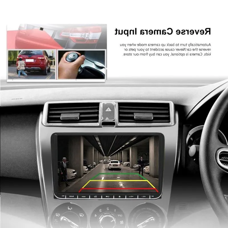 Freeshipping 2 Din Android 9 "GPS Navigation Car Radios Stereo Multimedia Player för Bora Golf Polo VW Volkswagen Passat B6 B7 Tou Orfe