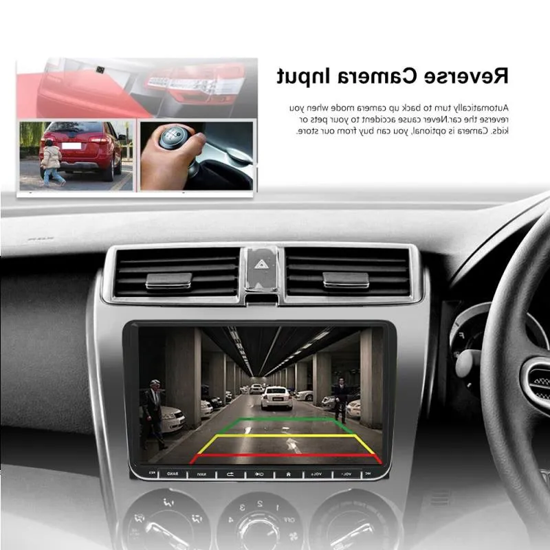 Freeshipping 2 Din Android 9 "GPS Navigasyon Araç Radyoları Stereo Multimedya Oyuncu Bora Golf Polo VW Volkswagen Passat B6 B7 Tou Orfe