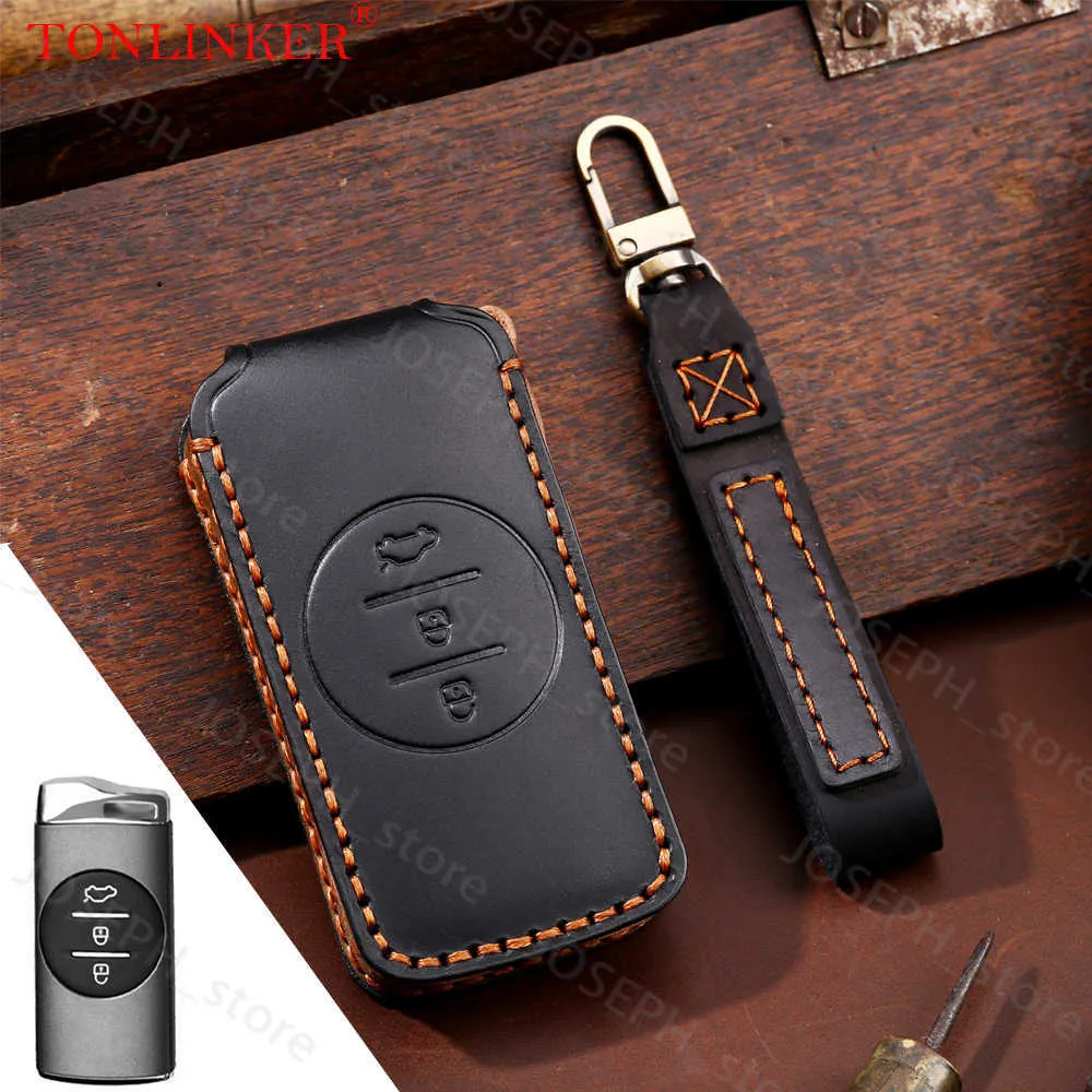 Key Rings CAR Dedicated Leather Key Case voor Chery Exeed VX TXL LX TigGo7 Pro Tiggo 5x 2020 2021 Holder Shell Remote Keychain Accessories J230413