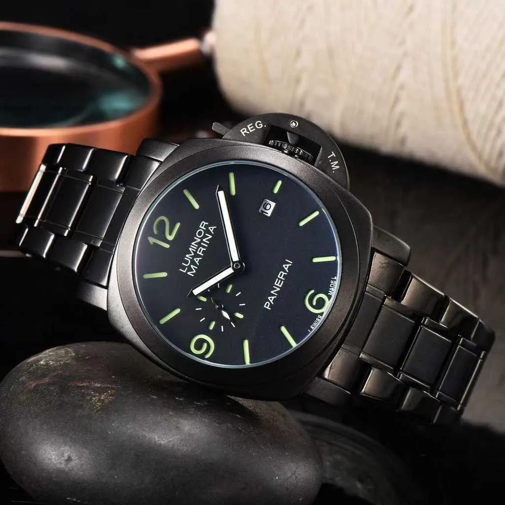 Panerai Designer Luxury Mens Automatic Mechanical Watch Classic Business Multifunctional High Quality Swiss Movement Sport Wristwatches
