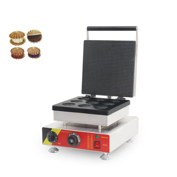 Food Processing Commercial Electric Shell Shape Waffle Maker Machine