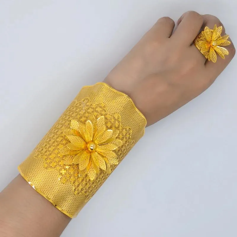2-n-1 Gold Hand Chain Ring Bracelet | Raj Jewels