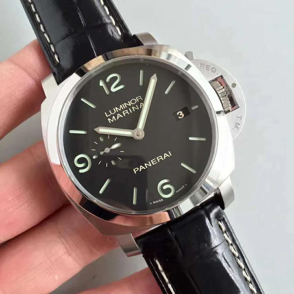 DHgate Luxury Automatic Mechanical Watch for Men Stainless Steel Black Dial with Swiss P9000 Movement Watches