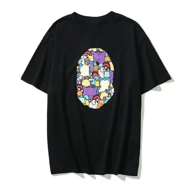 Nya herrar T -skjortor Kläder Kvinnor Modekläder Lysande grafiska tees Multicolor Camouflage Print Shirts Panel Par