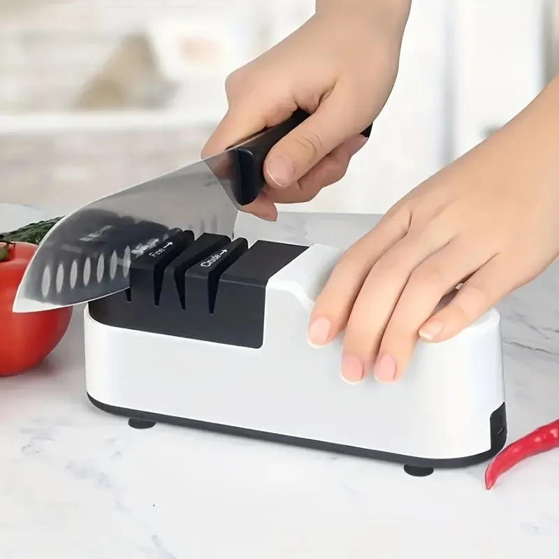  Electric Knife Sharpener,Multifunctional Motorized Knife  Sharpener Quick Electric Kitchen Knife Sharpening Stone Tools Kitchen  Knifes Accessories: Home & Kitchen