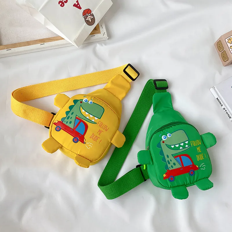 Bolsos Bolso lindo para niños Dinosaurio de dibujos animados Bolsas para niños Mochila de viaje al aire libre preescolar para niños y niñas Hombro cruzado 230412