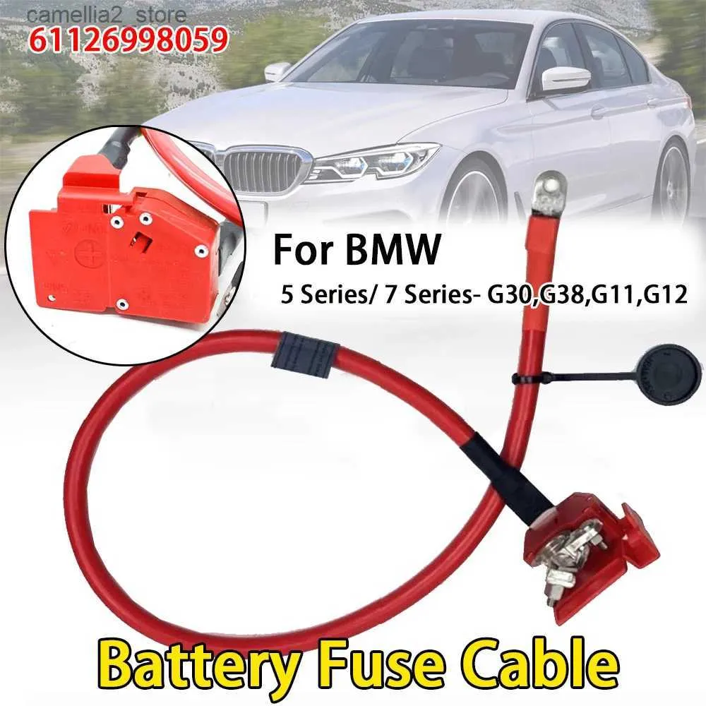 Electric Vehicle Accessories Nya biltillbehör 80 cm Positiv säkringskabel för BMW 5 7 Series G30 G38 G11 G12 Positiv terminalbatterikabel 61126998059 Q231113